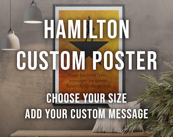 Affiche personnalisée de la comédie musicale Hamilton, oeuvre d'art murale personnalisée Hamilton (téléchargement numérique)