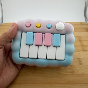 Cloud Piano Fidget Clicker | 12 Button Fidget Toy + Rotating Knob | ADHD Sensory Toy | Mechanical Clicker | Stress Relief Desk Toy