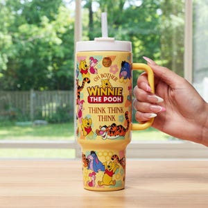 Nalle Puh-mugg med handtag, söt Puh och vänner resemugg, Tiger, Ior, Nasse-mugg, Disney-älskarens födelsedagspresent