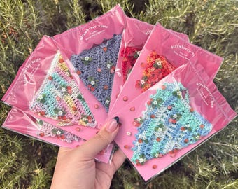 Bandana misteriosa all'uncinetto per bambole da 45 cm