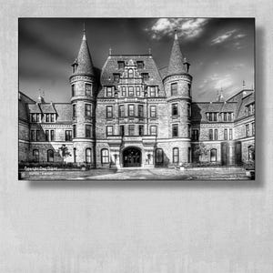 Stadium High School Photograph: Tacoma WA, Black and White Architecture