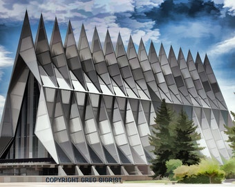 Chapel at the Air Force Academy, Fine Art Print, Available in 5x7", 8x10", 11x14", 13X19”