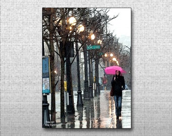 Seattle Rain, Very Fine Art Print avaiable in: 5X7", 8X10", 11x14"