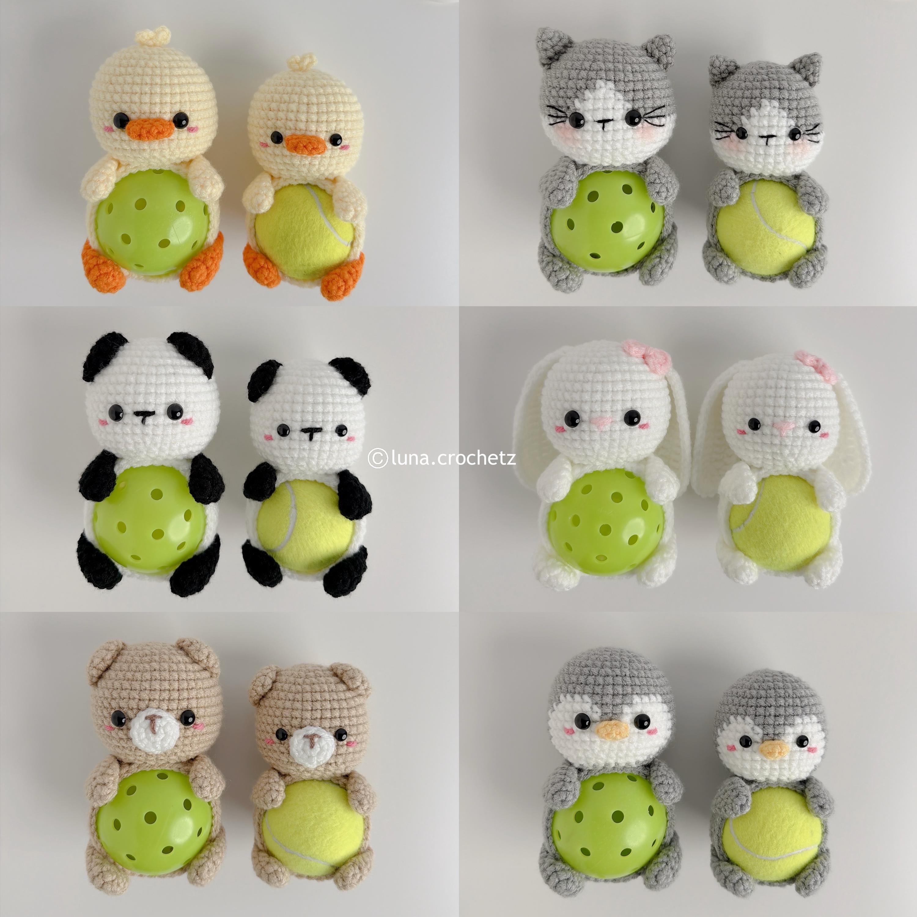Tennis & Pickleball Buddies Crochet Keychain - Etsy