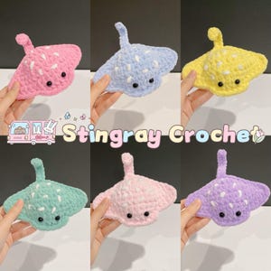 Süßer Rochen häkeln Plüsch - Rochen Amigurumi Spielzeug - Rochen Plüschtier - Ideales Geschenk für Rochen Liebhaber