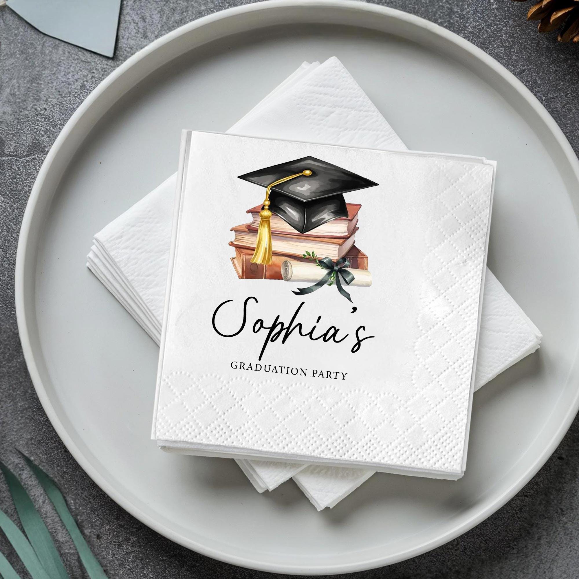 Personalized Graduation Paper Napkin, Custom Class of 2026 Party Decor ...