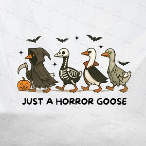Funny Halloween Goose PNG, Spooky Goose Costume PNG, Horror Duck Sublimation Design Digital Download