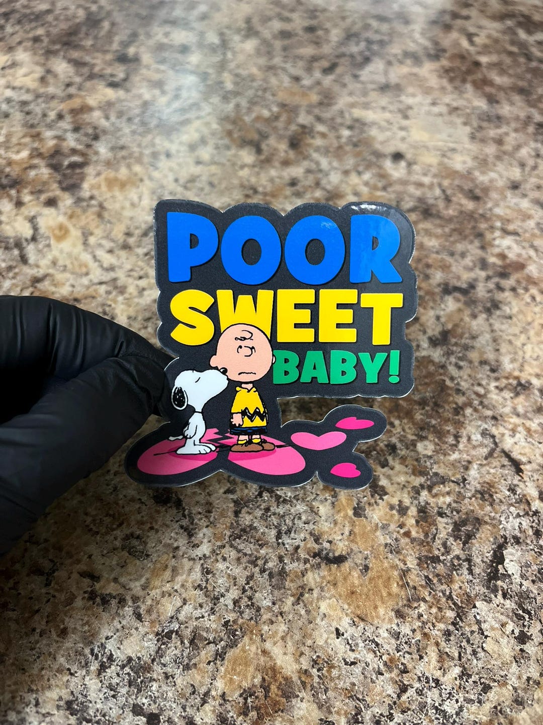Poor Sweet Baby Charlie Brown Sticker | Peanuts Comfort Squad Art ...