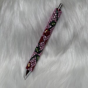 cherries rhinestone pen