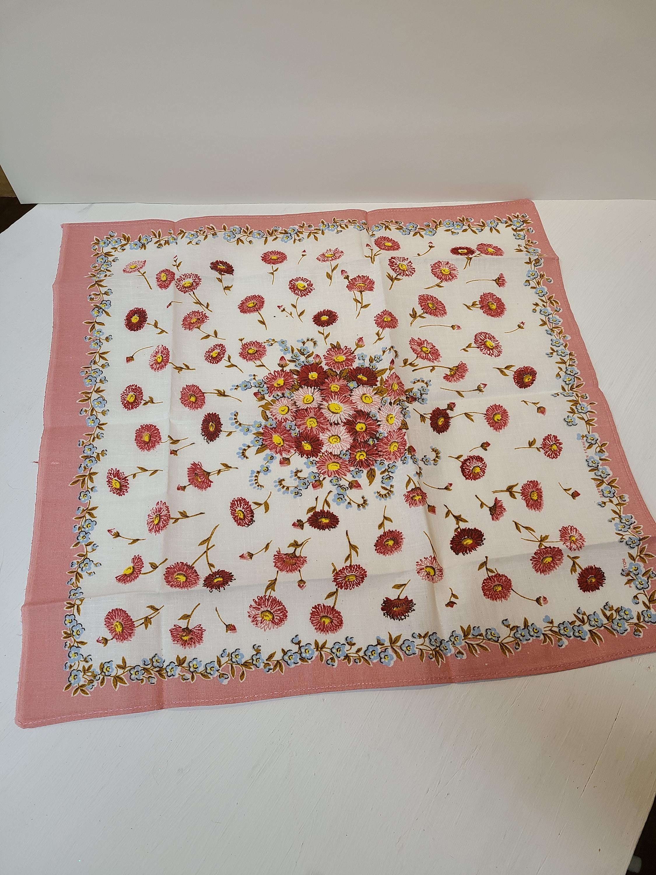 French Vintage Antique Table Linen - Small and use as table centerpiece -100% Cotton - Unique and Made and imported from France - French!