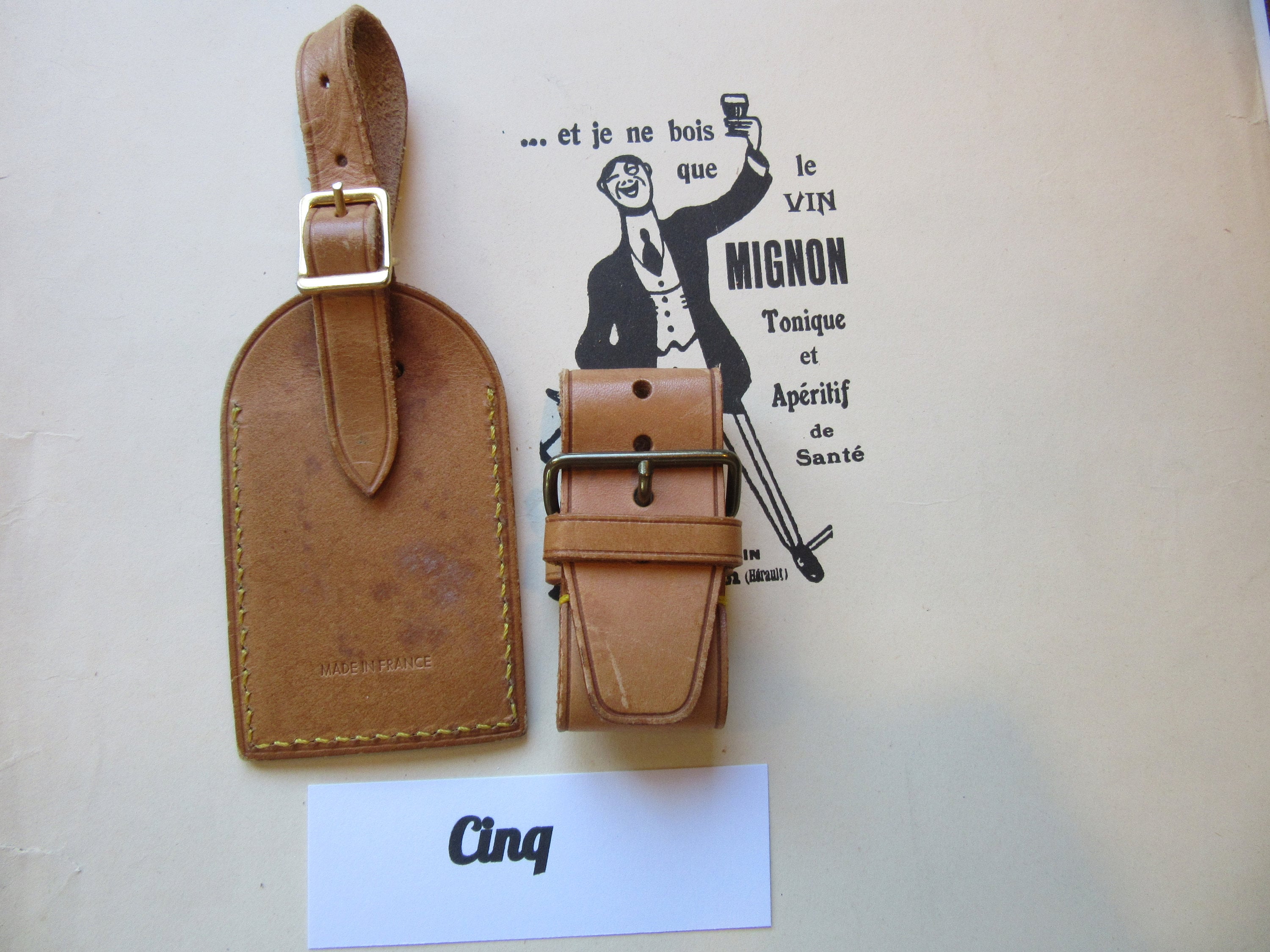 Buy LV choice Une Louis Vuitton Luggage Tag Vintage Leather Made Online in  India 