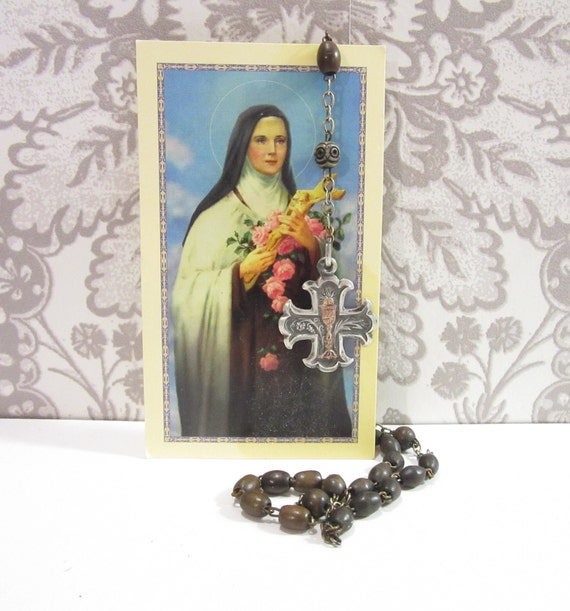 Crucifix Child's Rosary Catholic Relic - Found in 