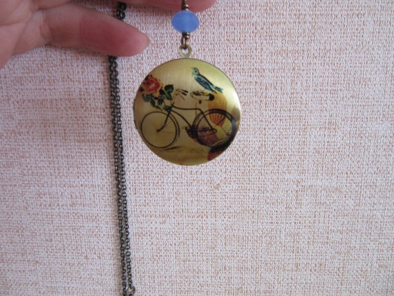 Beautiful French Imported Locket Necklace/French … - image 3