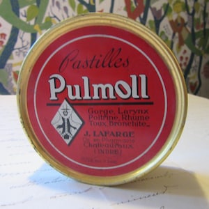 Vintage French Pastilles/Lozenges Tin Collectible Metal Paris Container/Tin Container Collection/Guy Gift/French Tin from Paris