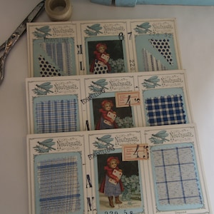 Keuze antieke Franse échantillons "Sample" -kaart gevonden op de markt van Parijs / stof samplekaart / mooie Franse verzamelaars stuk / vintage Frans