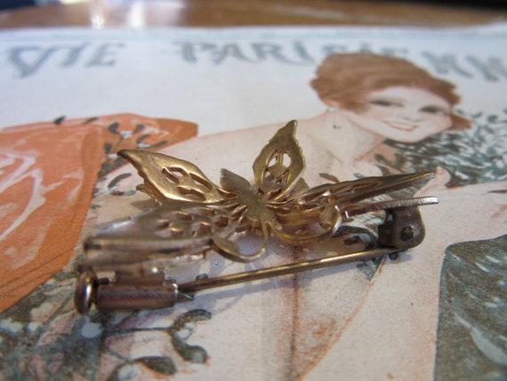 Papillon Butterfly Metal Pin from Paris Market - … - image 8