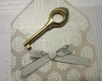 Rare Find - Very Unique Antique Skeleton Key -  French Chateau! French Collectible for a Locksmith &quot;Serrurier&quot; - Authentic Antique French