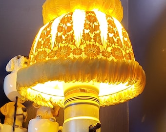 Antique Rare Delicate Scrumptious Handmade Paper French Lampshades from Paris Market/Chateau Decor! Rare Paper Lampshades for the Chateau!