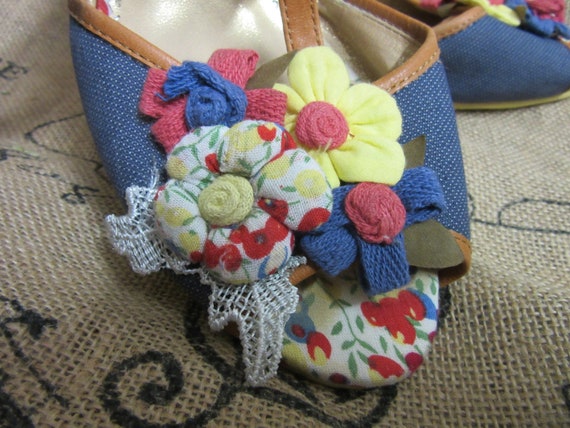 Vintage Canvas Summer Wedge Heel Strap Sandal Sho… - image 2