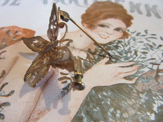 Papillon Butterfly Metal Pin from Paris Market - … - image 3