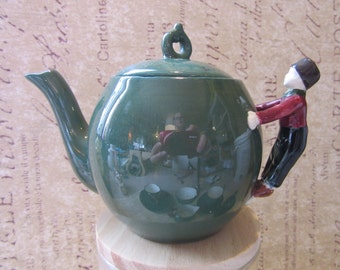 RARE Find! Vintage Porcelain Ceramic Haarlem Children's Tea Set/ Produced in the Netherlands/Found at Market in Paris/Collectible Delftware