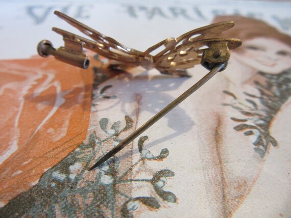 Papillon Butterfly Metal Pin from Paris Market - … - image 4