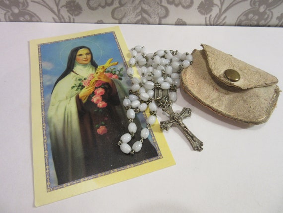 Crucifix Rosary Catholic Relic - Found in Old Pur… - image 1