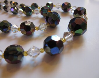 Collana Odissey Paris – Ciondolo Tondo Con Strass E Perle Di Vetro, Nero/Bronzo