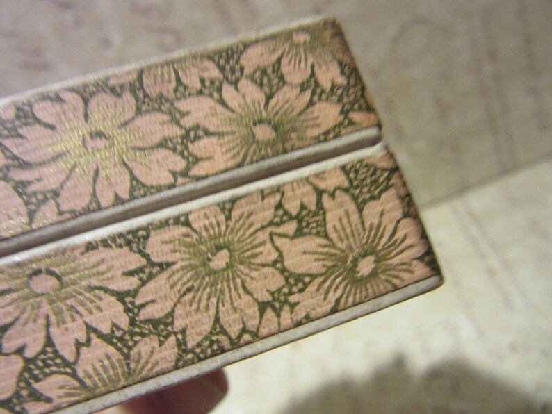 Old Vintage French Trinket Gift BoxesMiniature Rectangular Paper BoxesTrinket BoxesFrench Market FindCovered in Gorgeous French Paper