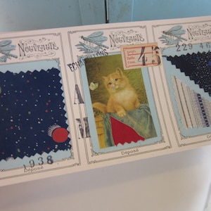 Keuze antieke Franse échantillons 'voorbeeldkaart' gevonden op markt van Parijs/Stofstaalkaart/prachtig Frans verzamelstuk/Vintage Frans
