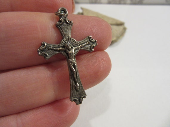 Crucifix Rosary Catholic Relic - Found in Old Pur… - image 3