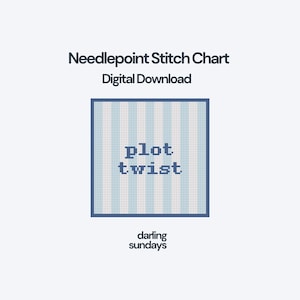 Modern Plot Twist Needlepoint Chart | PDF Chart & Stitchly File | Digital Download