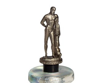 Hercules Statue Wine Stopper, Stainless Steel Greek God Bar Decor, Handmade Collectible Sculpture