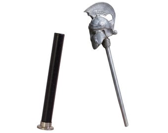Handcrafted Spartan Helmet Pipe Tamper, Solid Stainless Steel Tobacco Reamer, Ancient Greek Gift