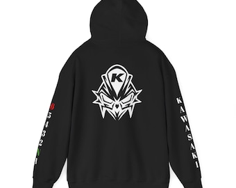 Kawasaki Heartbeat Hoodie Motorcycle Hoodie Rider Sweatshirt Biker Gift for Kawasaki Fans