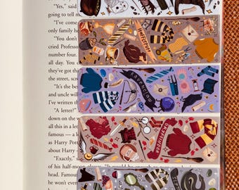 Wizard House Magnetic Bookmarks - Magic Bookmark, Cozy Bookmark, Book Lover Gift, Stocking Stuffer