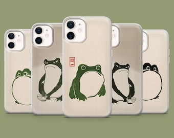 Grumpy Frog Phone Case Matsumoto Hoji Cover for 17, 17Pro, 16, 15, 14, 13, 12, Samsung S26, S25, S24, S23, S22, A56, Pixel 10A, 10Pro, 9A