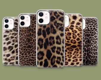 Funda de teléfono con estampado de leopardo y lunares para Samsung Galaxy S26, S25, S24, S23, S22, A56, Pixel 10A, 10Pro y 9A