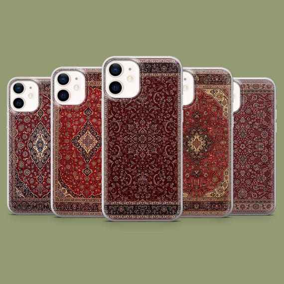 Persian Rug Phone Case Artisan Red Carpet Cover for iPhone 17 16