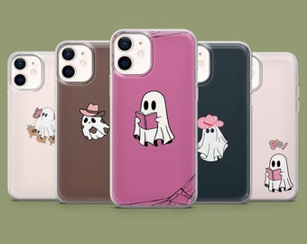Funda de teléfono con diseño de fantasma femenino, linda y espeluznante, para 17, 17Pro, 16, 15, 14, 13, 12, Samsung S26, S25, S24, S23, S22, A57, A17, Pixel 10A, 10Pro, 9A