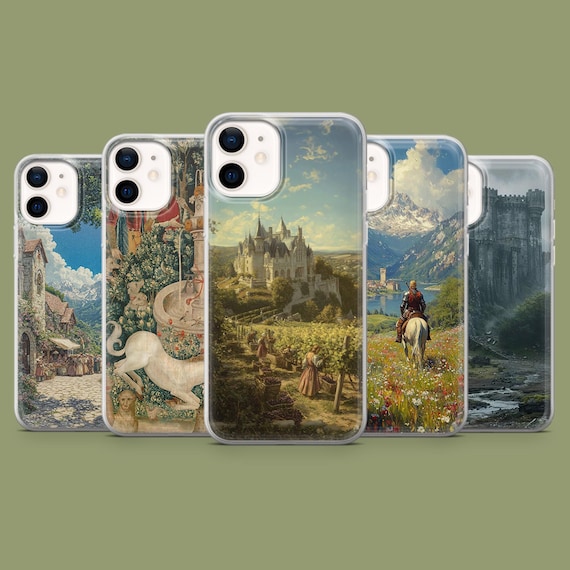 Medieval Phone Case Vintage Knights Dark Fantasy Cover for 17, 17Pro, 16, 15, 14, 13, 12, Samsung S26, S25, S24, S23, S22, A56, Pixel 10A, 9