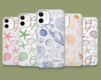 Seashell Phone Case Ocean Starfish Cover Fits for iPhone 17, 16