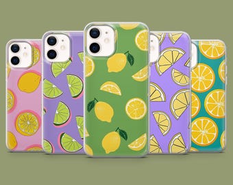 Lemon Phone Case Summer Citrus Fruit Cover for 17, 17Pro, 16, 15, 14, 13, 12, Samsung S26, S25, S24, S23, S22, A56, Pixel 10A, 10Pro, 9A