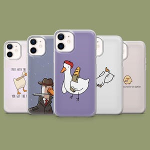 Meme Duck Phone Case Funny Goose Cover for iPhone 17 16 15 14 13 12 Samsung S25 S24Ultra S23FE S22 A16 A55 A35 Pixel 10 Pro 9A 8A 7A 6A