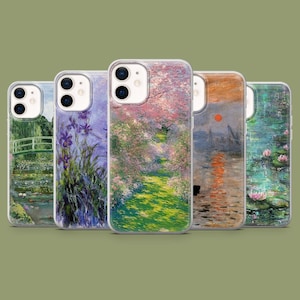 Claude Monet Phone Case Famous Art Cover for iPhone 17 16 15 14 13 12 Samsung S25 S24Ultra S23FE S22 A16 A55 A35 Pixel 10 Pro 9A 8A