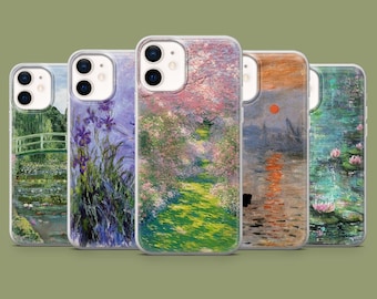 Claude Monet Phone Case Famous Art Cover for 17, 17Pro, 16, 15, 14, 13, 12, Samsung S26, S25, S24, S23, S22, A57, A17, Pixel 10A, 10Pro, 9A