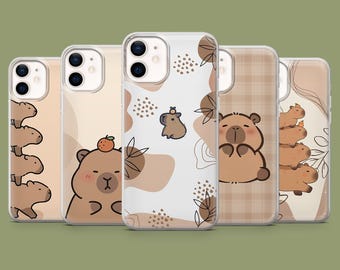 Cute Capybara Phone Case Rodent Cappy Lover Cover for 17, 17Pro, 16, 15, 14, 13, 12, Samsung S26, S25, S24, S23, S22, A56, Pixel 10A, 10, 9A