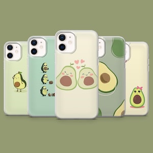 Funny Avocado Phone Case Fresh Superfood Cover for iPhone 17 16 15 14 13 12 Samsung S25 S24Ultra S23FE S22 A16 A55 A35 Pixel 10 Pro 9A 8A