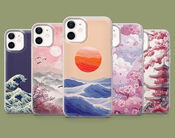 Funda japonesa para teléfono con diseño de arte asiático de Tokio para iPhone 18 Pro, 17, 16, 15, 14, 13, 12, Samsung S26, S25, S24, S23, A57, A17, Pixel 11, 10, 9A