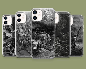 Gustave Dore Phone Case Gothic Art Cover for iPhone 18 Pro, 17, 16, 15, 14, 13, 12, Samsung S26, S25, S24, S23, A57, A17, Pixel 11, 10, 9A